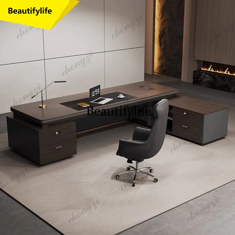 M9344 Strong Designer Executive Desk Leg Support Drawers Wood Cheap Executive Desk Drawers Modern Mesa De Escritorio