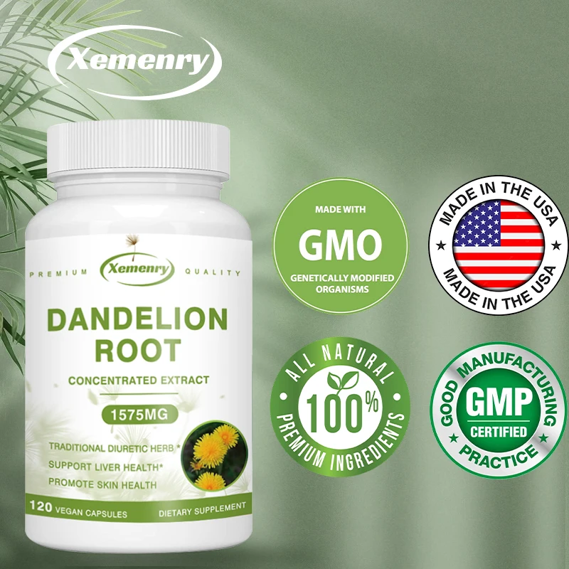 

Dandelion Root 1575 Mg High Potency Traditional Diuretic Per Serving Supports Overall Health and Well-Being - Non-GMO