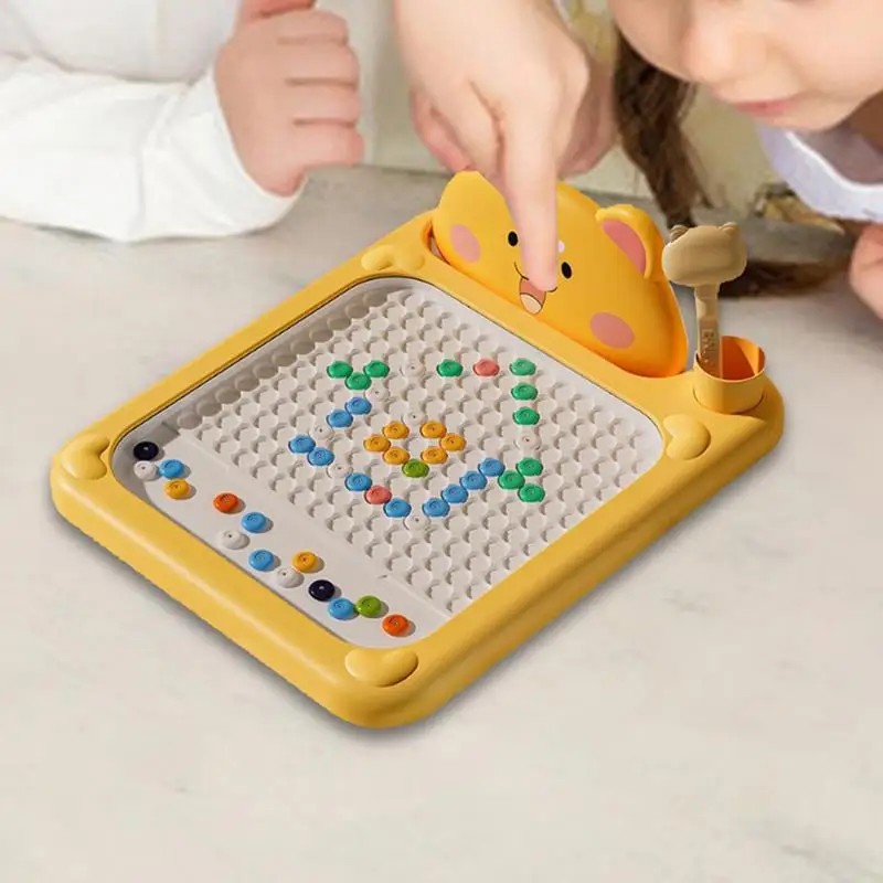 Tablero de dibujo de bolígrafo magnético para niños, tablero de garabatos, tablero de puntos magnéticos, juguetes sensoriales, juguetes educativos Montessori, juguetes preescolares, regalos