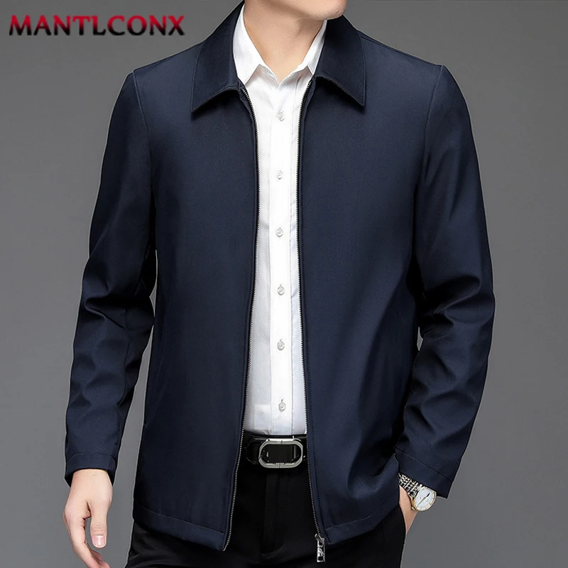 Loose Casual Solid Men\'s Business Jacket Social Blazer Quality Middle Aged Men\'s Jacket Outerwear for Men Office Dress Coat 3XL