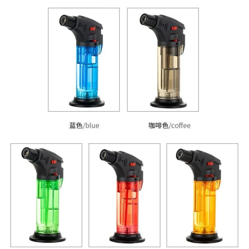 4 عبوات من ولاعة مسدس رش بدرجة حرارة عالية، ولاعة سيجار لهب زرقاء مقاومة للرياح، ولاعات الخبز والشواء أداة إنقاذ خارجية #6