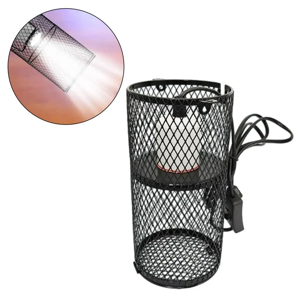 

Тепловая лампа для рептилий, защита от ожогов, нагревательный держатель лампы, сетчатая клетка, защита для рептилий, ящерицы, змеи, цыплят, лампа в комплект не входит