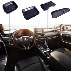 Storage Box Protector Mat TPE Pads Noise Reduction Central Console Organizer Pad Car Accessories For Toyota RAV4 XA50 2019-2024