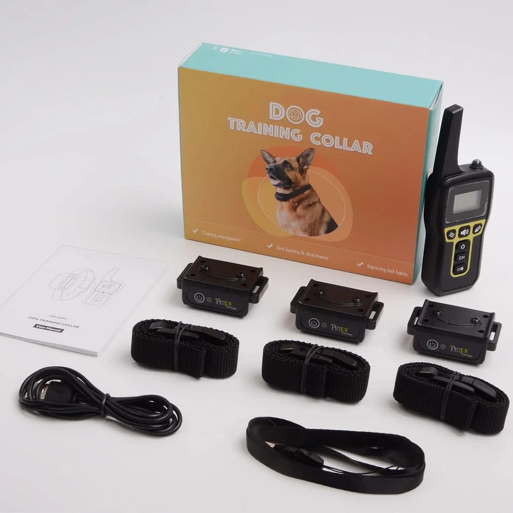 No Shock Vibration Dog Training Collar 1000M Remote Anti Bark Collar Rechargeable Waterproof Vibration Collar for All Dogs
