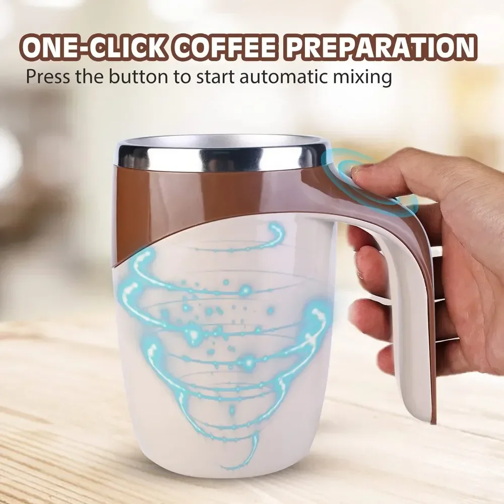 Automatic Stirring Magnetic Mug Rechargeable Model Electric Coffee Cup Lazy Milkshake Rotating Thermos Cup Smart Mixer Blender