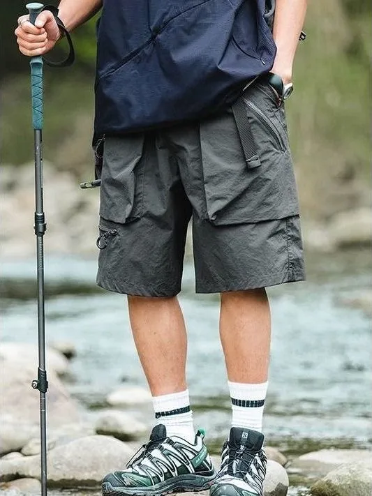 

Quick Dry Workwear Shorts Men's Summer American Trendy Brand Thin Loose Casual Sports Five-Quarter Pants Beach Internet Celeb...