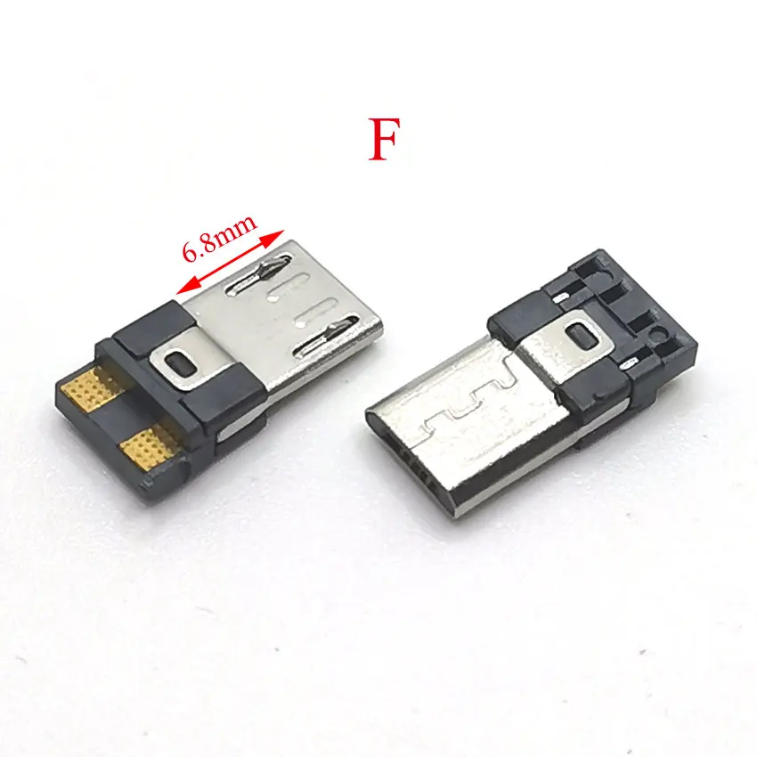 10PCS micro Male 2p/4Pin USB Connectors USB Connector Port Jack Tail Sockect Plug Terminal For Samsung Huawei DIY