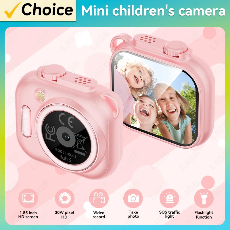 

Mini Kids Digital Toy Camera 1.85 Inch 1080P Very Small Camcorder Audio Video Recorder Christmas Birthday Toy Gifts for Children