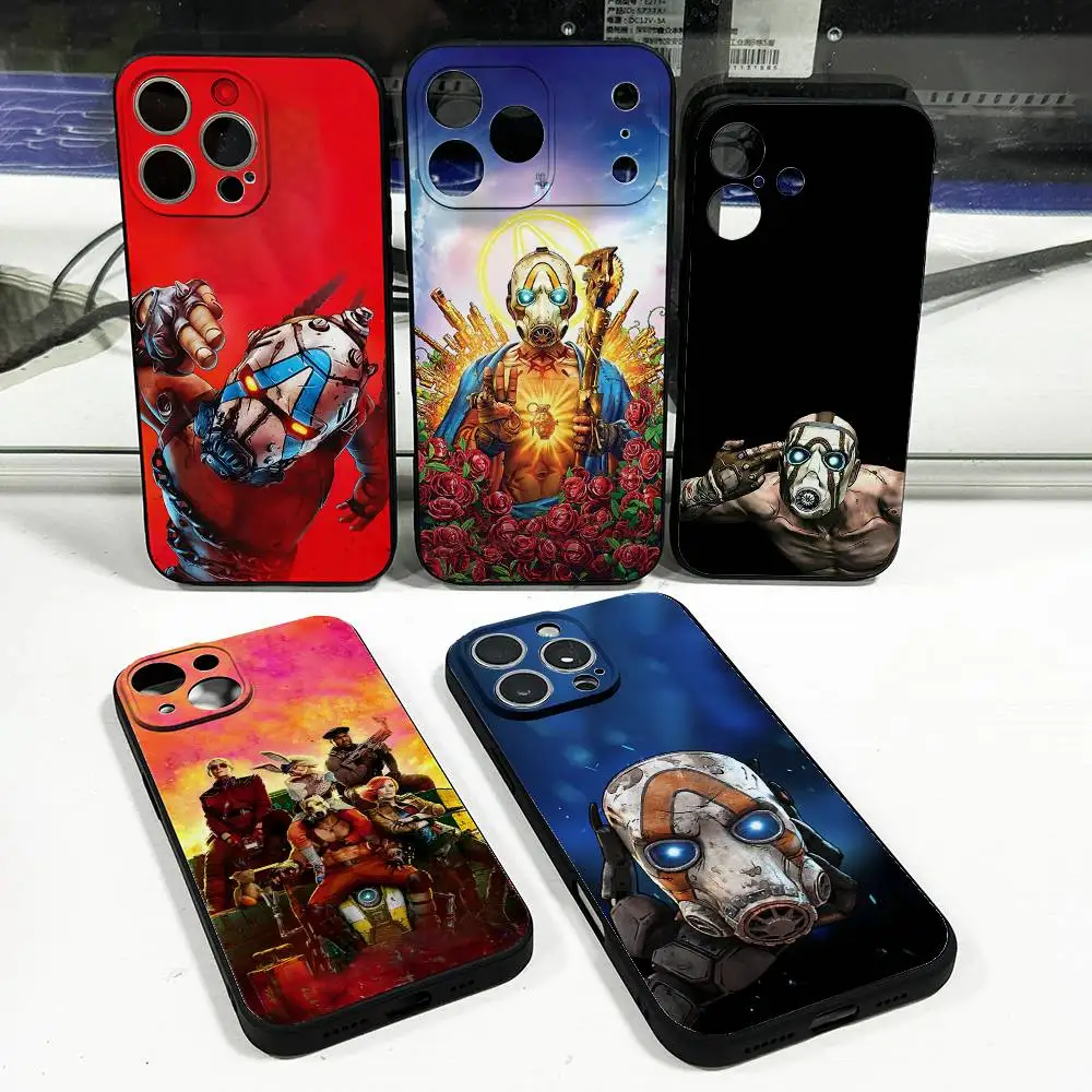 

Hot Game Phone Case For iPhone 17,16,15,14,13,12,11,Pro,Max,Plus,X,XS,SE4,E,Mini,Soft B-Border-lands 4 Black Case