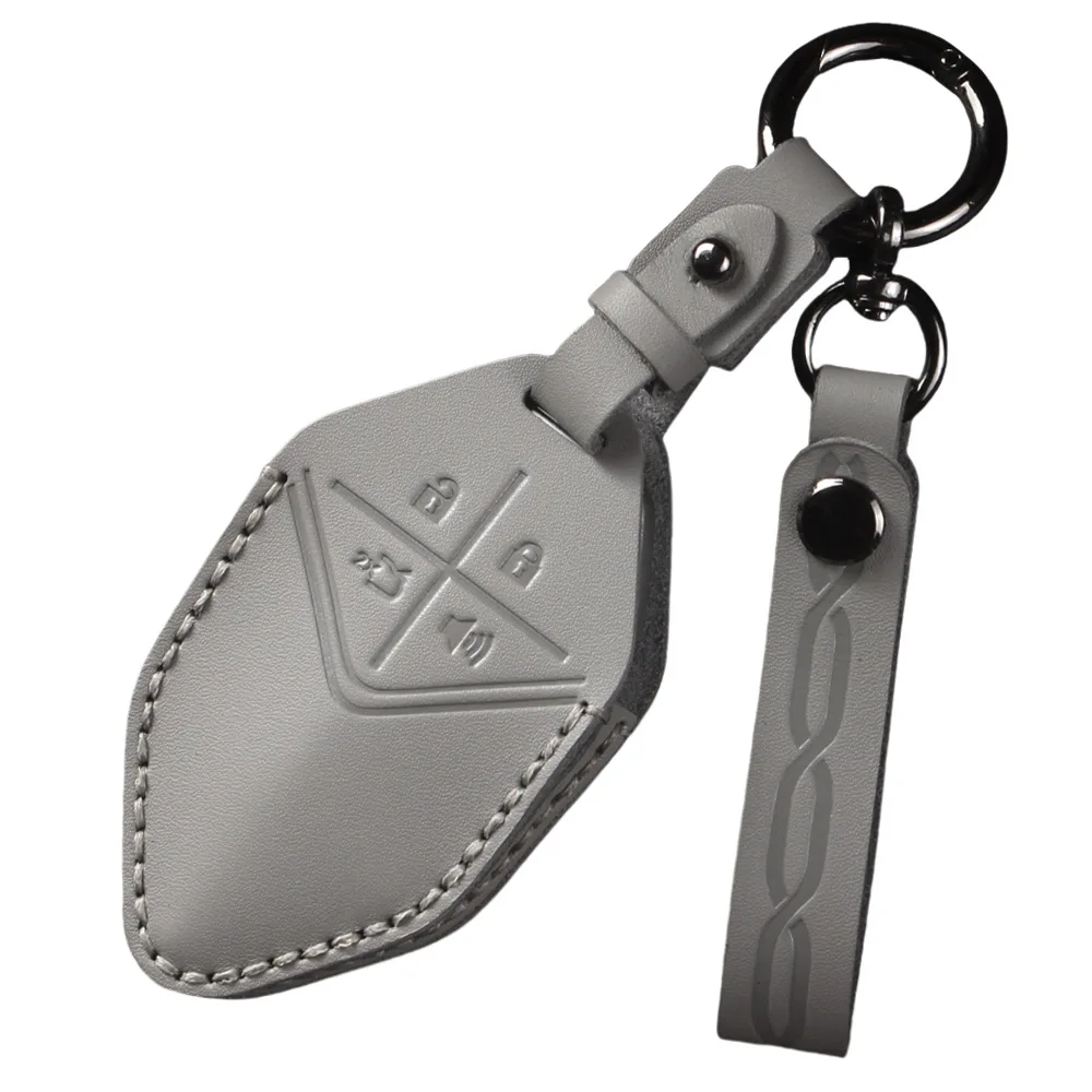 Genuine Leather Car Key Case Cover Shell Protector Fob Holder for Changan Deepal SL03 New Energy Smart Key Accessories Keybag