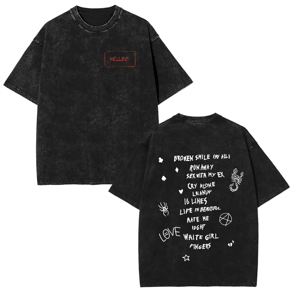 

Футболка с графическим принтом Lil Peep Tour Concert, мужская и женская, модная, в стиле хип-хоп, с коротким рукавом, винтажная, с эффектом потертости, оверсайз