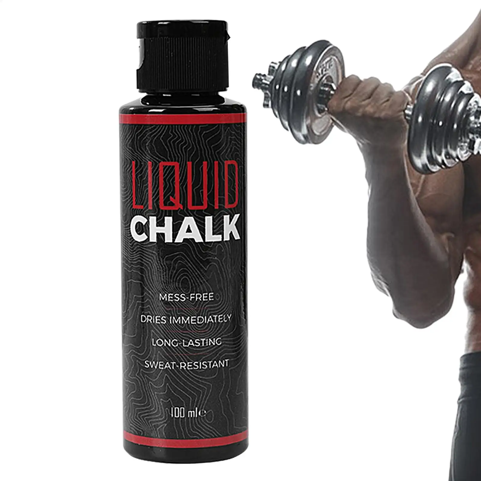 50/100ml Liquid Chalk Sweat-Resistant Workout Magnesium Powder Anti-slip Cream Grip Weight Lifting Climbing Gym Sports Chalk