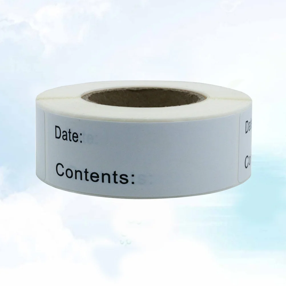 1 Roll Food Storage Label DIY Removable Tag Adhesive Refrigerator Freezer Sticker No Residue Kitchen Use Removable Tag