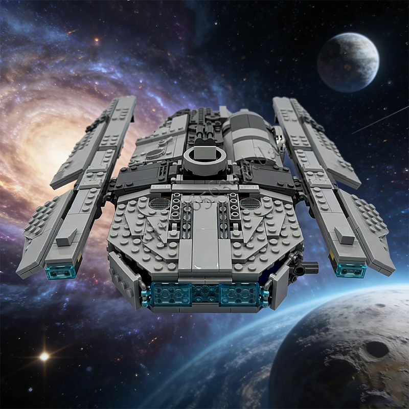

712Pcs Customize Building Blocks Air War Series Fondor Haulcraft 75426 Alternate Model Fighter Model DIY Assembly Collection Toy