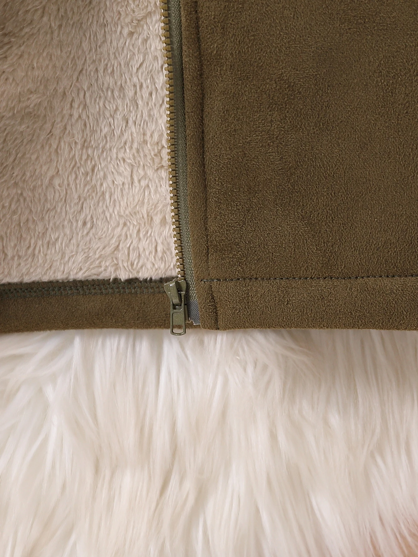 Jungen Winter Fleece-Weste Dicker Leder-Stehkragen Lässiger Reißverschluss Modische Kleidung für Kinder – Detail 6