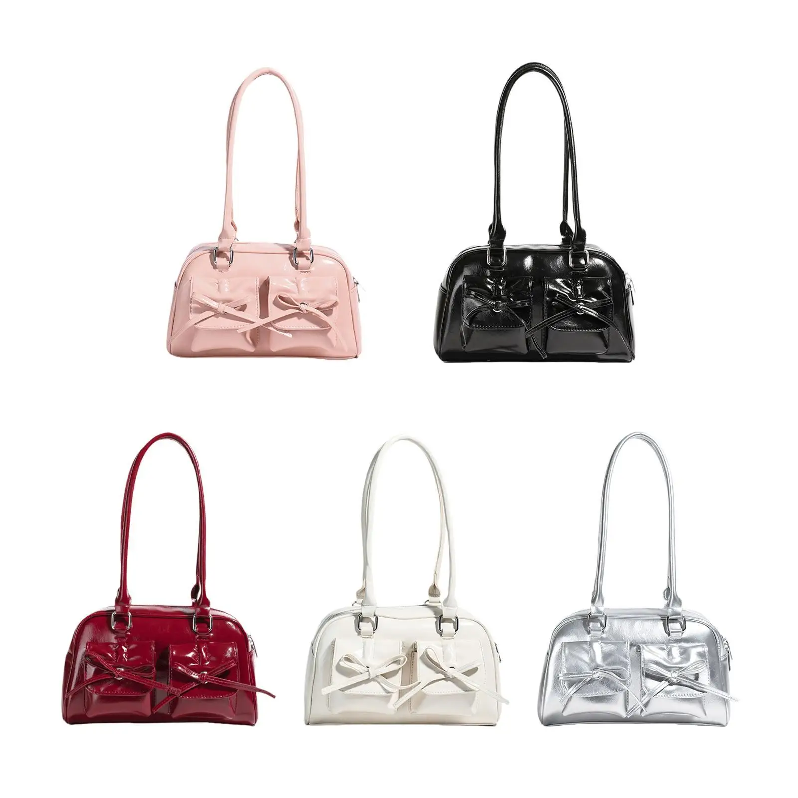 

PU Leather Women's Shoulder Bag with Zipper Armpit Bag Elegant Ladies Purses Hobo Bag for Outdoor Vacation Office Work Travel