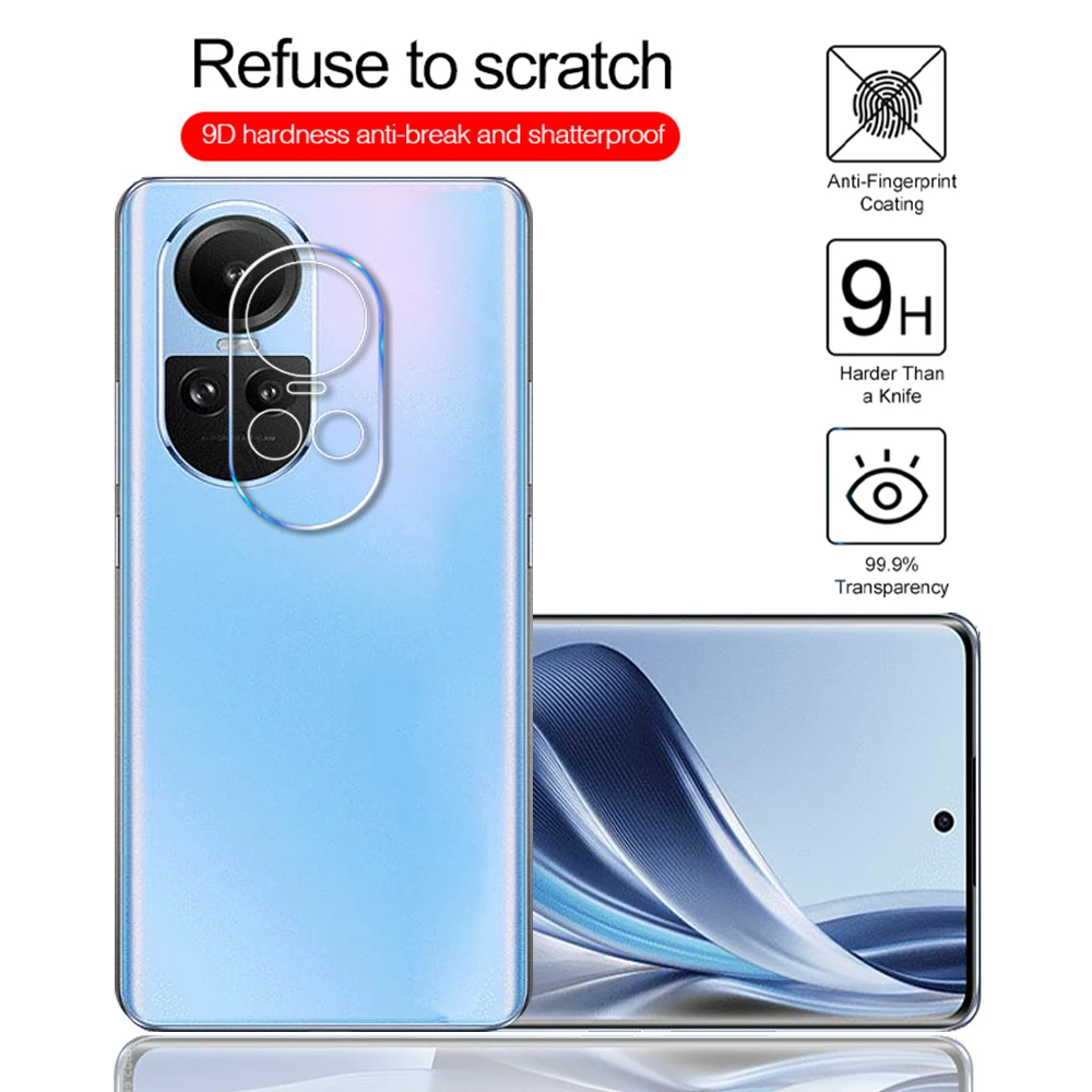 3PCS Lens Ring Protector Cover For Oppo Reno10 Pro Reno 10 Pro 10Pro  Reno10Pro Camera Lens Tempered Glass Rear Protective Films