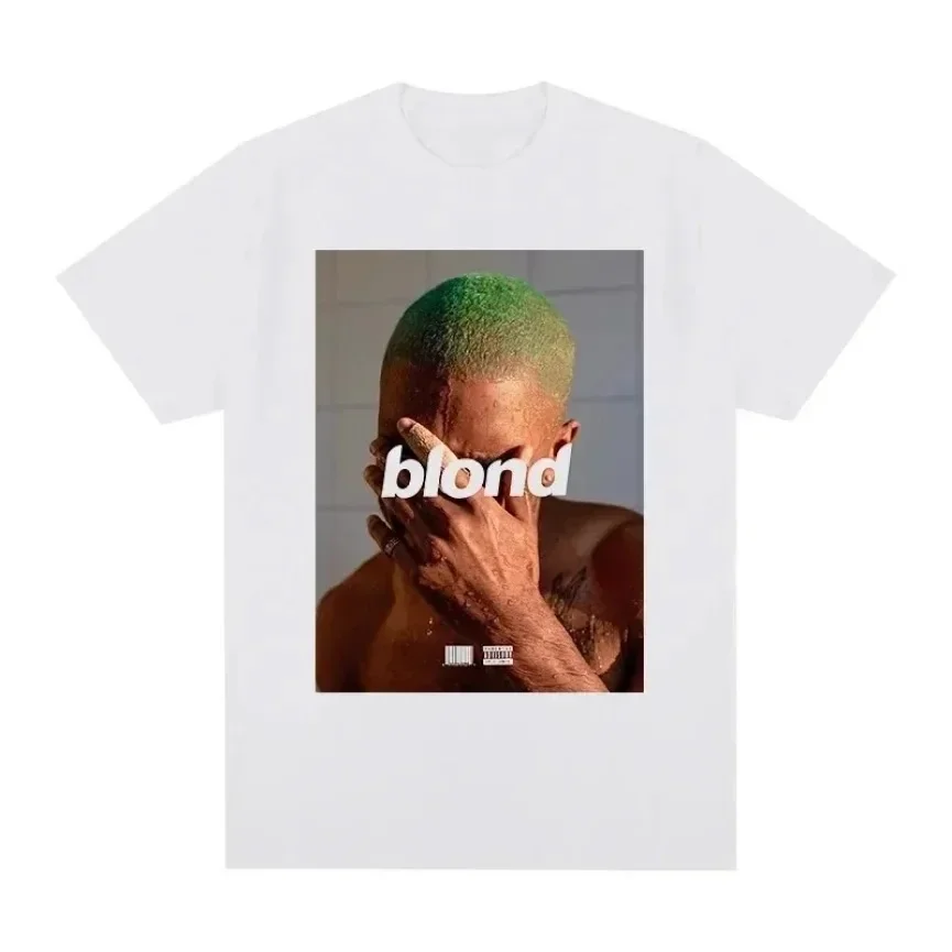 Blond Hip Hop Tshirt Rapper Frank T-shirt Ocean Oversized T Shirts Fashion Oversized Tees Short Sleeve Women men Vintage T Shirt