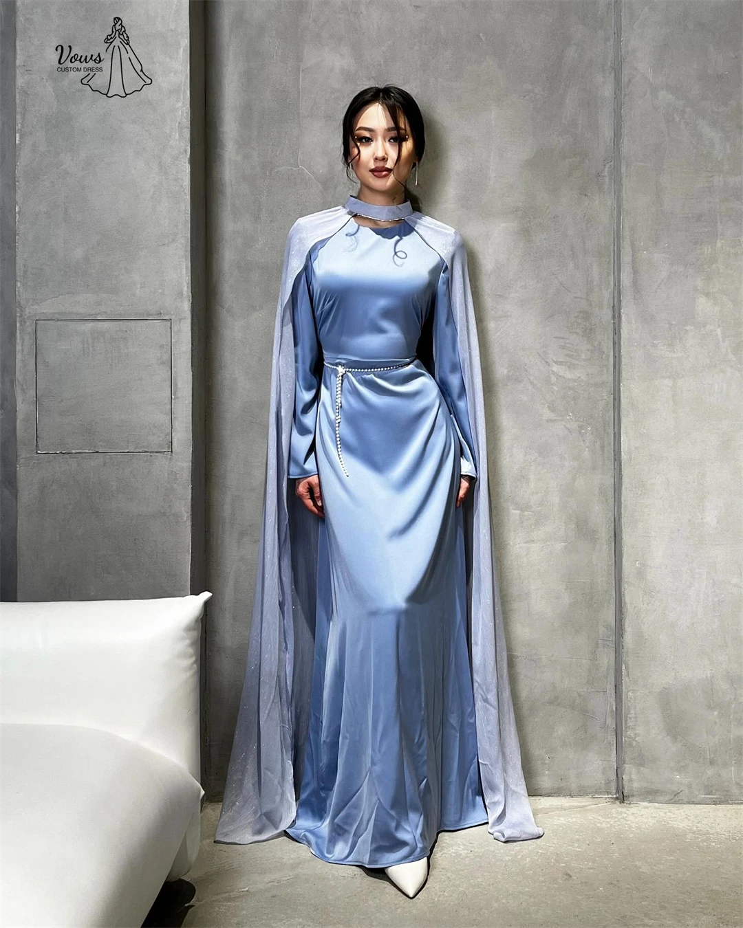 女性のためのエレガントなイブニングドレス、ラグジュアリーなイブニングドレス2025、ラインA、カスタムメイドの豪華なパーティードレス、ラウンドカラーリボン