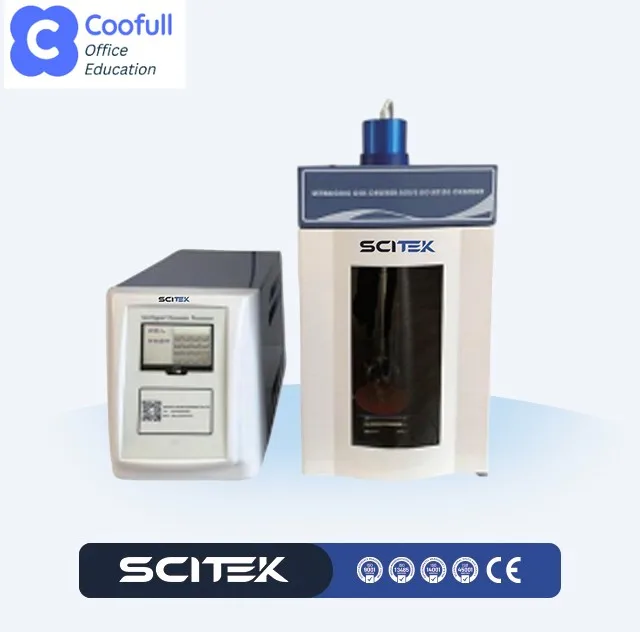 Ultrasonic Cell Disruptor with Touch Screen Sample Temperature Monitor  Touch Screen Controls Overload protection