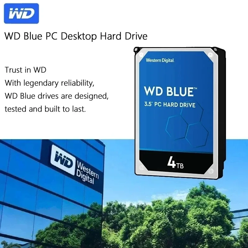 قرص صلب ويسترن ديجيتال WD BLUE 4 تيرا بايت 6 تيرا بايت 3.5 بوصة قرص صلب SATA III 5400 دورة في الدقيقة 500 جيجابايت 1T 2 تيرا بايت HD لمراقبة الكمبيوتر المكتبي #2