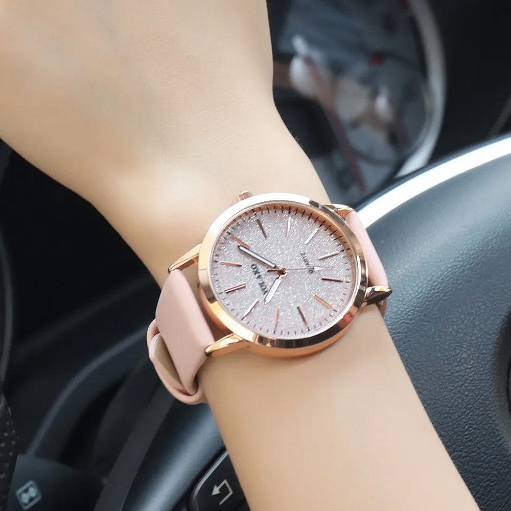 Women\'s Full of Stars Shiny Watches Luxury Brand Ladies Leather Strap Wrist Watches Female Fashion Classic Quartz Wristwatches