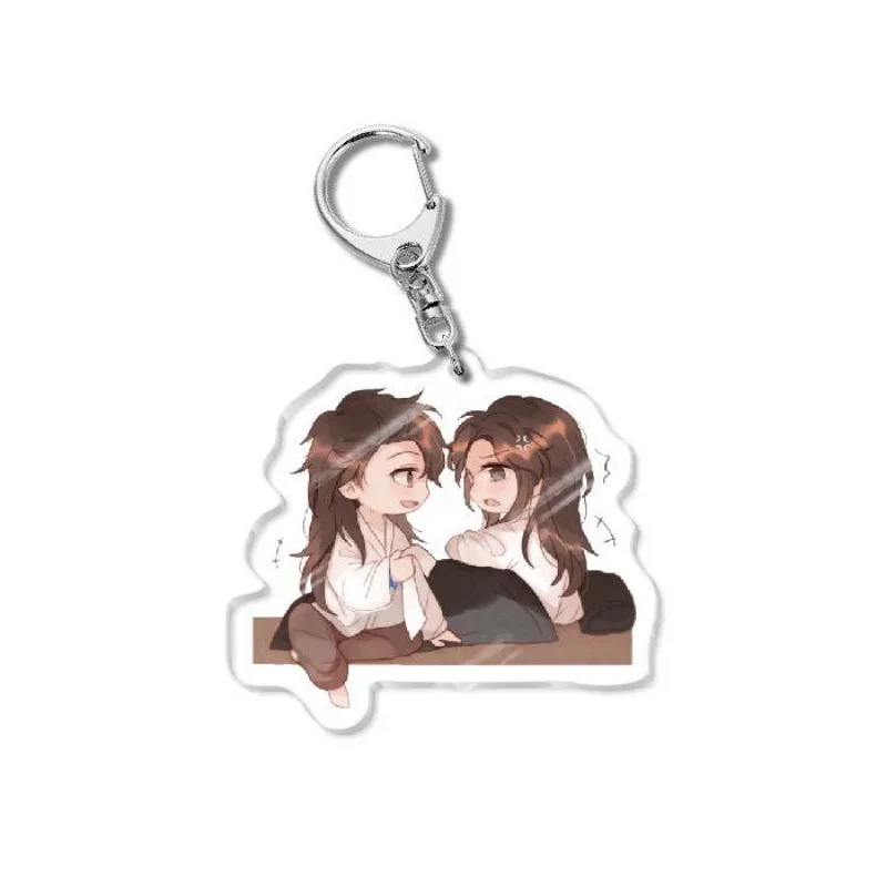 Chinese Novel Jiang Jin Jiu  Keychain Cartoon Double Sided Key Holder Acrylic Jewelry For Women Men Birthday Gift