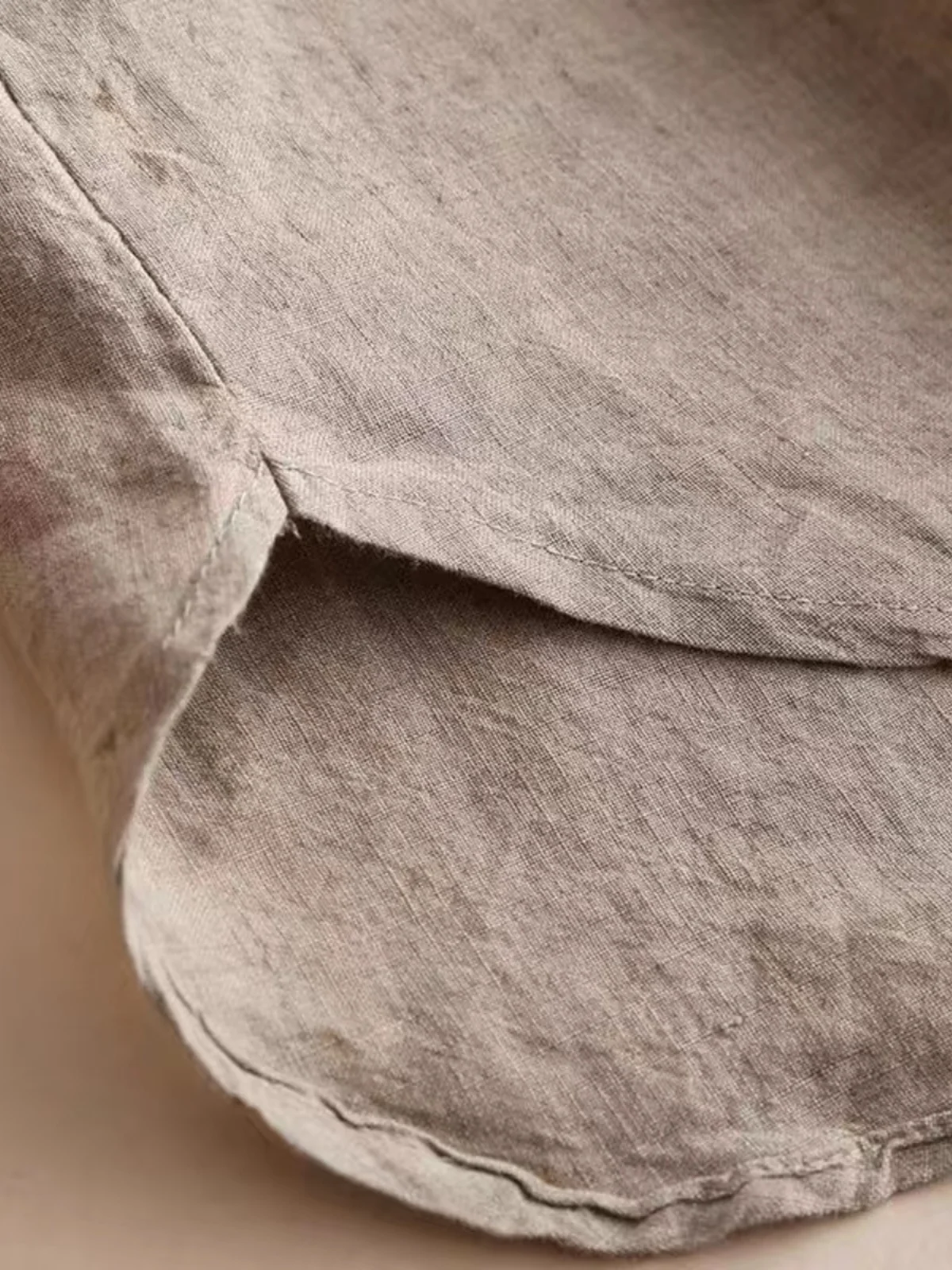 Csa Artística de Aodão e Linho para Mulheres, T-irt de Verão com Manga Nove, Top de Linho Solto com Detalhe de Botão, ...