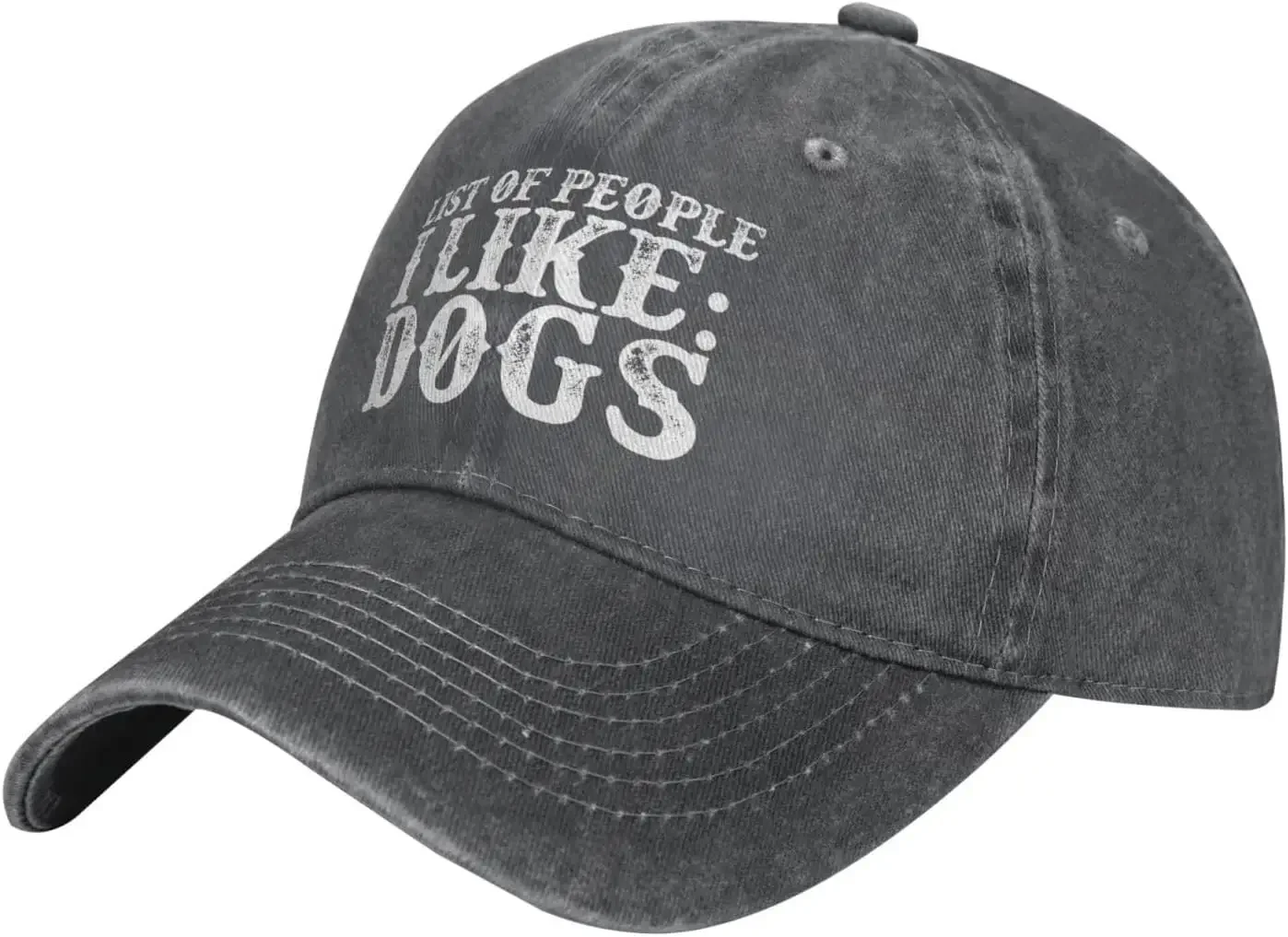 List of People I Like_ Dogss Hat for Men Dad Hat Graphic Caps