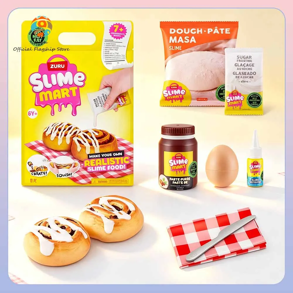 

New Genuine Zuru Slime Diy Handmade Blind Box Food Diy Pizza & Burger Pretend Play Toy Gift Shopping Basket & Bag Mystery Box