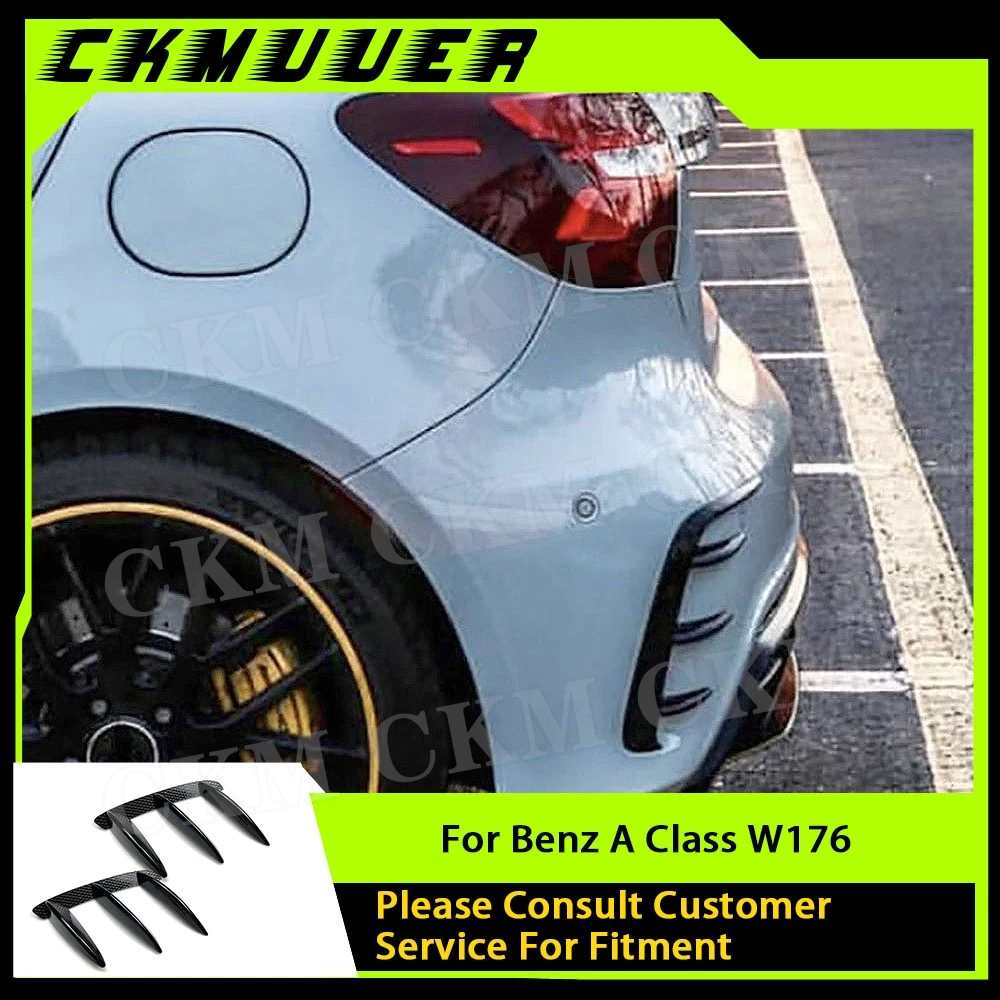 CKMUUER Heckstoßstangenlippe Seiten-Luftauslass-Spoiler Auto-Styling Karosseriekit für Mercedes Benz A-Klasse W176 A200 A260 2013-2018