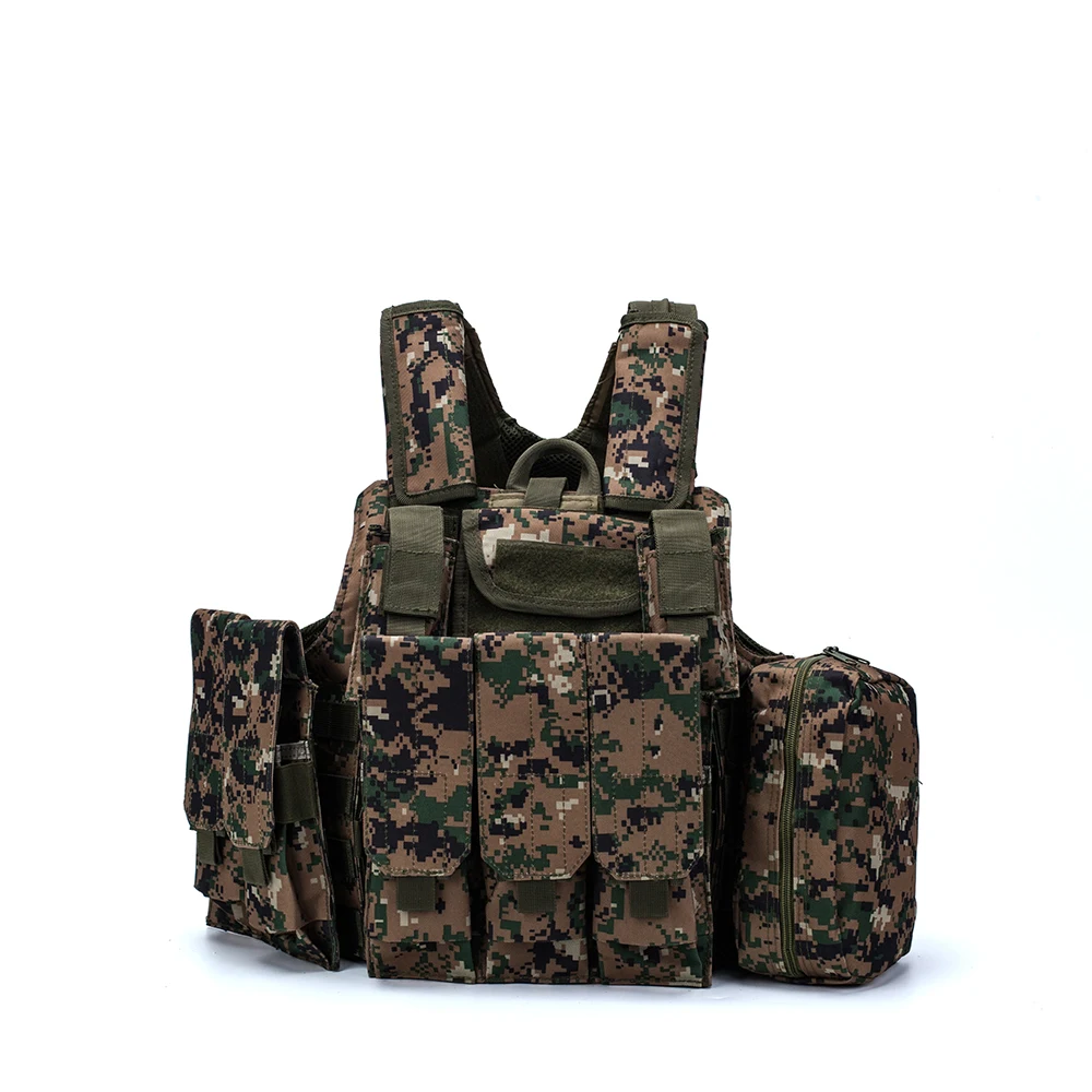 Imagem -06 - Camo Tactical Ciras Vest Homens Militar Caça Vest Batalha Campo Airsoft Molle Colete Assalto Combate Placa Transportadora Armadura Colete