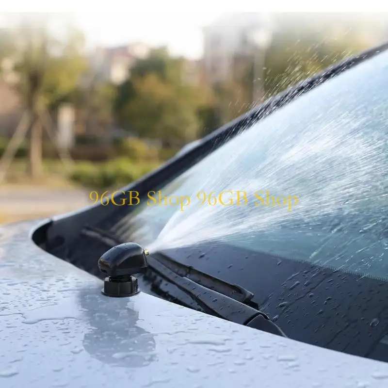 96GB Windshield Washer Nozzle Set with Two-Jet Washer Heads, Hose and Fitting Adjustable Aim Tool for Washer System Upkeep