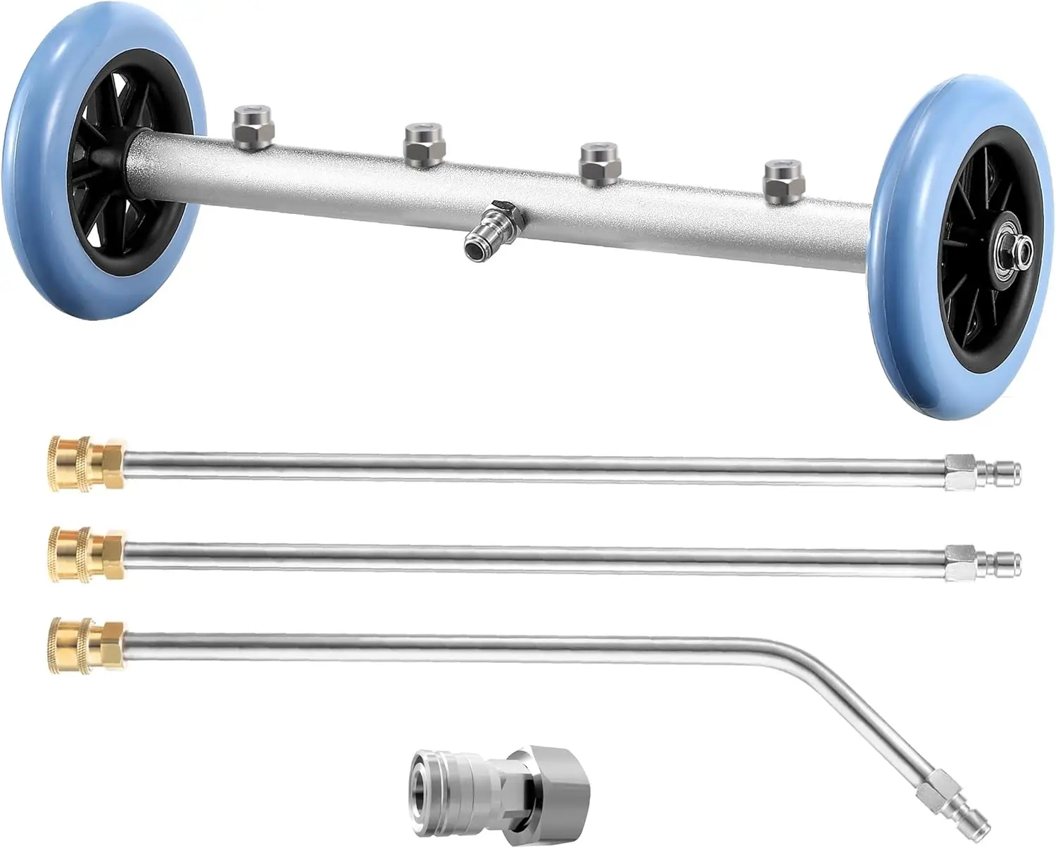 

16 Inch Undercarriage Car Washer, Pressure Washer Under Car Cleaner with 3 Pcs Extension Wand, 4000 PSI