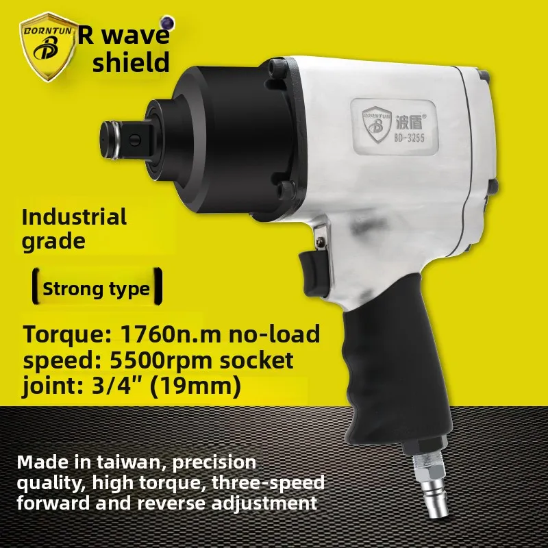 Bodun Heavy-Duty Pneumatic Wrench, Air-Powered Wrench 3/ 4inch Socket Wrench, Car Repair Wrench Bd-3255