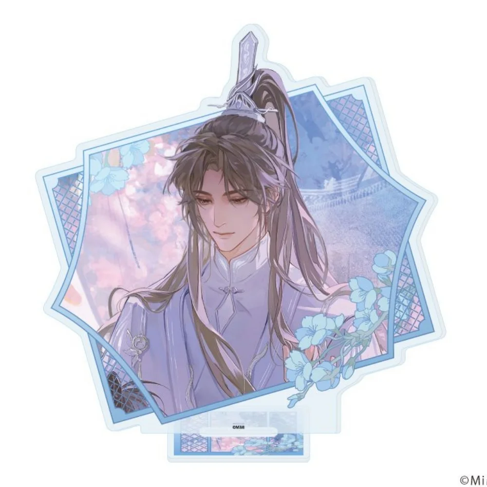 Anime The Husky and His White Cat Shizun Mo Ran Chu Wanning 10cm Acrylic Stand Double Plug 6cm Badge keychain Gift