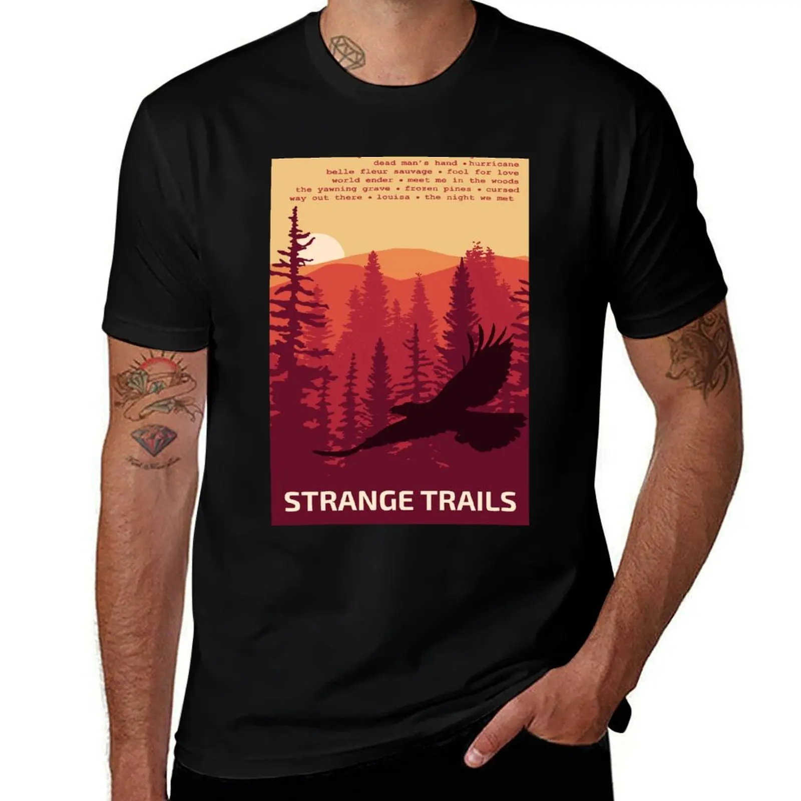 Strange Trails // Lord Huron T-Shirt Casual Loose Short Sleeve Tee for Men T-Shirt