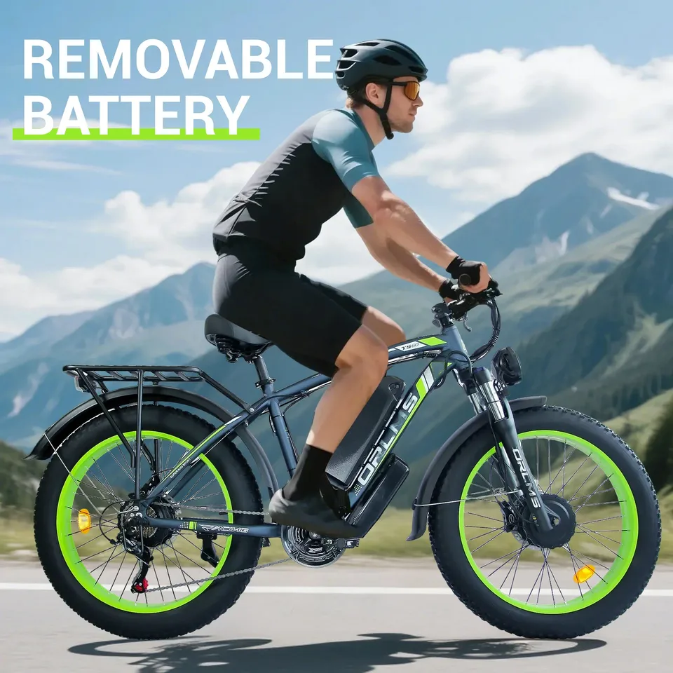 3000w Peak Dual Motor Electric Bike 60v 25ah Long Range Electric Mountain Bike image 5