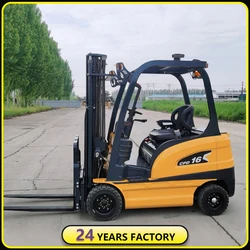 60V Battery Electric Forklift 2 tons Four-wheel  Ride-On Hydraulic Stacker Mini Forklift Electric