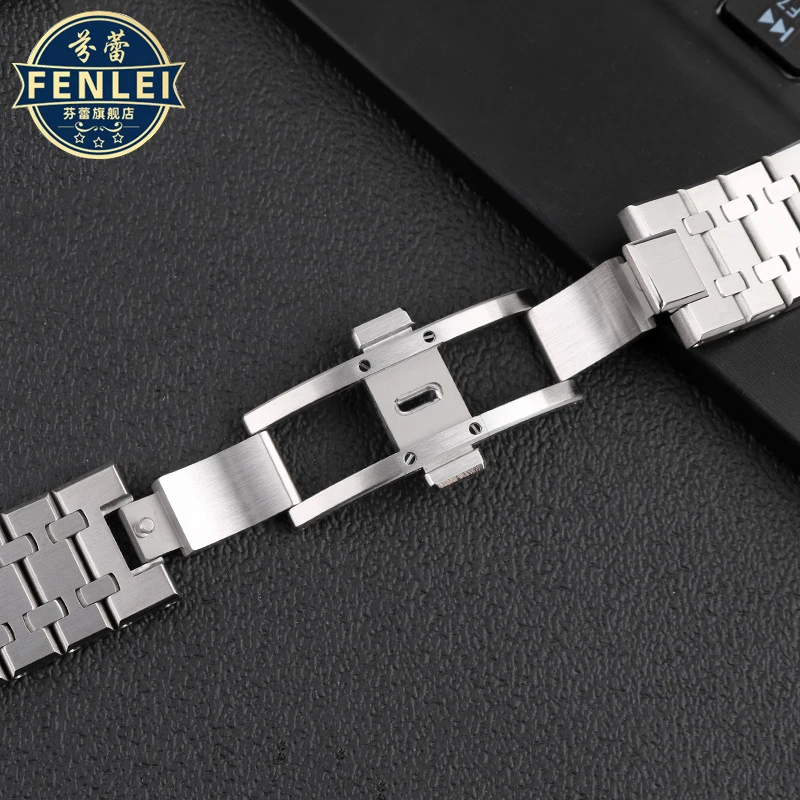 For Audemars Piguet Royal Oak Stainless Steel Watch Band 15400/26331/15500 Metal Special Interface Precision Steel Men\'s Strap