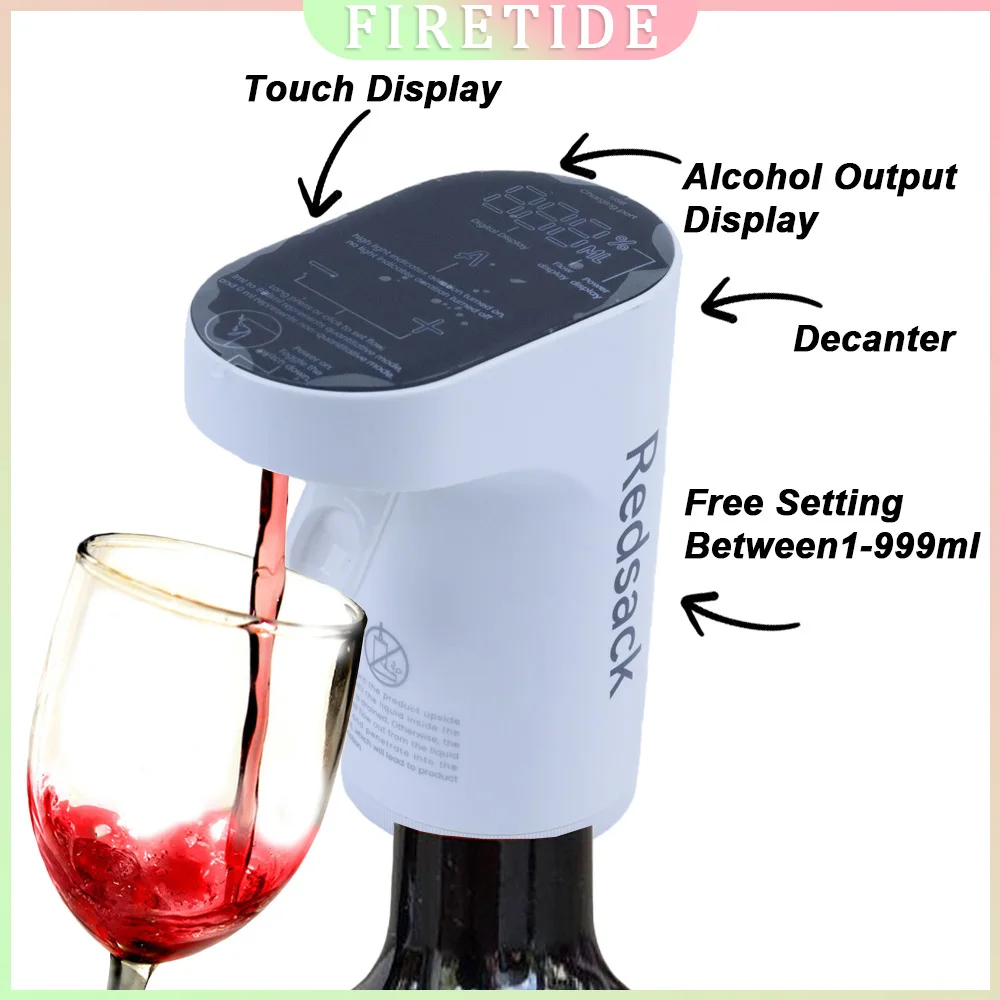 

Digital Liquor Dispenser, Set 1-999ml Precise Pouring, One-Touch Rechargeable Automatic Wine Pourer