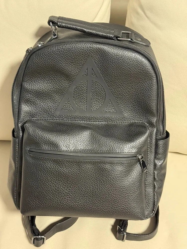 

Universal Studios "Deathly Hallows" Dark Magic Leather Backpack - A Birthday Gift and Souvenir for Your Boyfriend