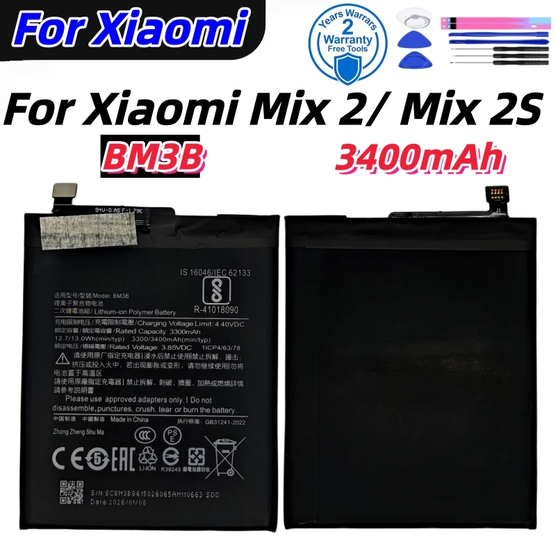 100%New Lithium Battery For Xiaomi Mi Mix 1 2 2S 3 4 Mi 11 Mi11 Lite Ultra Poco X3 F3 Redmi K40 10T 11T Pro Batteries