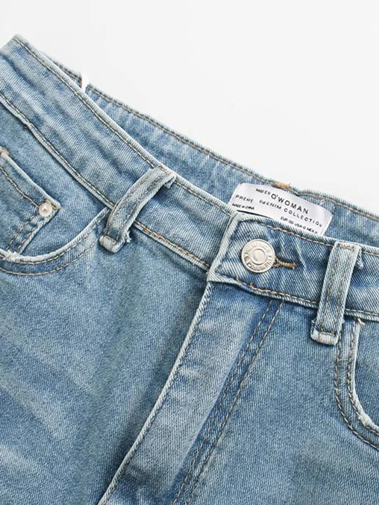 レディース ハイウエストスキニーデニムパンツ アメリカンヴィンテージ ウォッシュド ローエッジ リップド セクシー スパイス ガールズスタイル レディースファッション