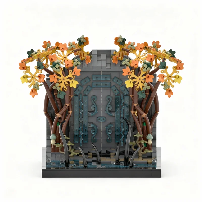 973pcs MOC Doors Durin Gates Medieval Castle Model Building Blocks Home Decor Desk Display Shelf Accent Premium Gift For Adults
