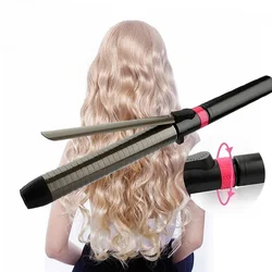 1pcs Professional Hair Curler Rotating Curling Iron Wand with Tourmaline Ceramic Anti-scalding Insulated Tip Styling Tool