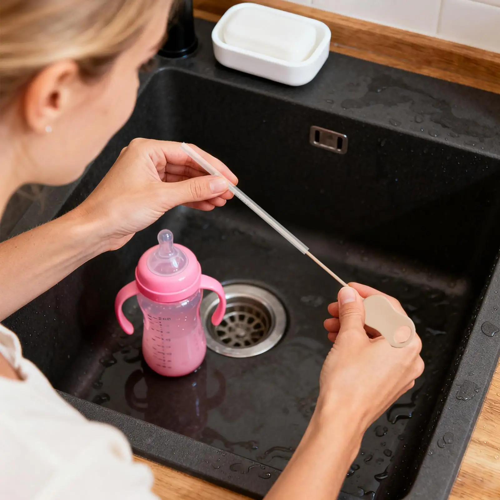 

Straw Brush Bendable Cleaning Silicone Washer Straw Bottle Cleaner Brush Extra Long For Travel Water Bathroom Dish Glass Kitchen