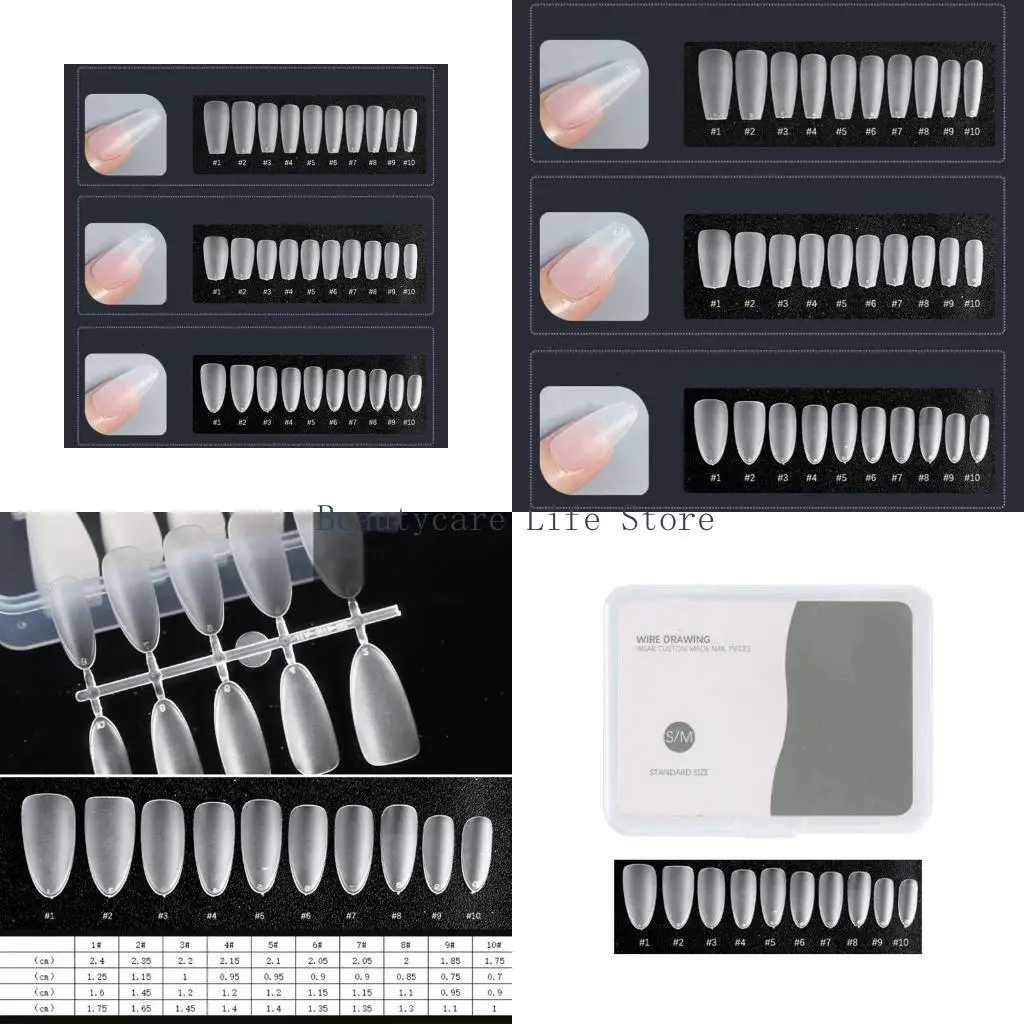 

652c Balleerina False Nails Matte Press на поддельные кончики ногтей для маникюра на гвозде