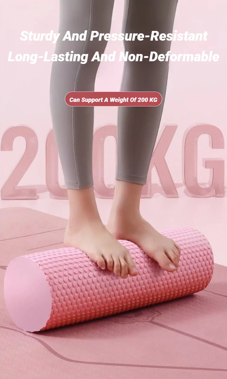 Yoga-Roller, runder Zylinder aus EVA-Schaumstoff, für Pilates-Übungen, verbessertes Training zu Hause, Massage, Muskeltraining, Fitnessstudio, Sport. – Detail 9