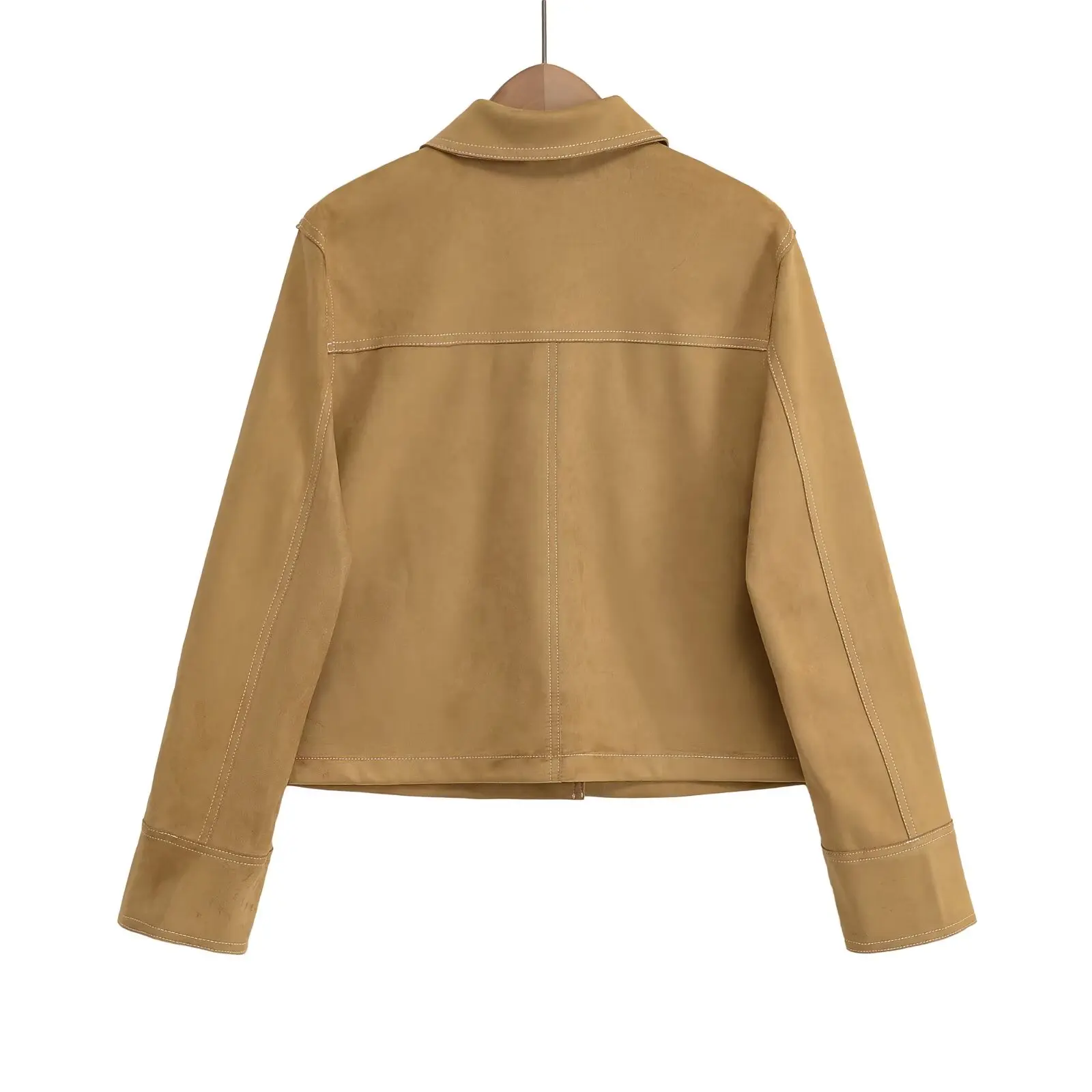 2025 new summer women's casual simple fashion temperament lapel long-sleeved single-breasted jacket coat top